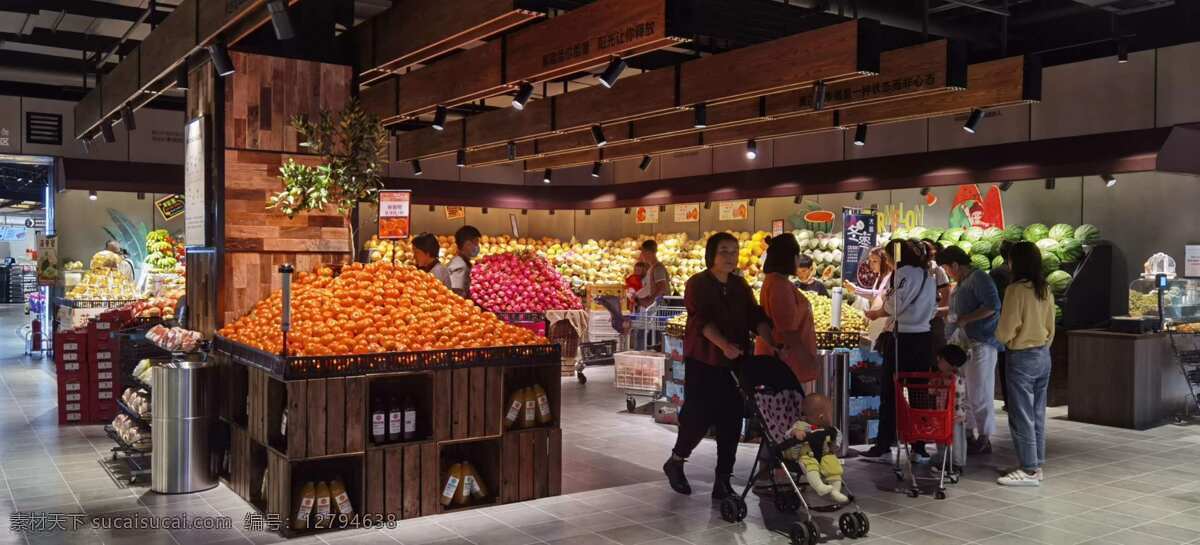 超市陈列图片 超市陈列 新鲜 水果 购物 生鲜区