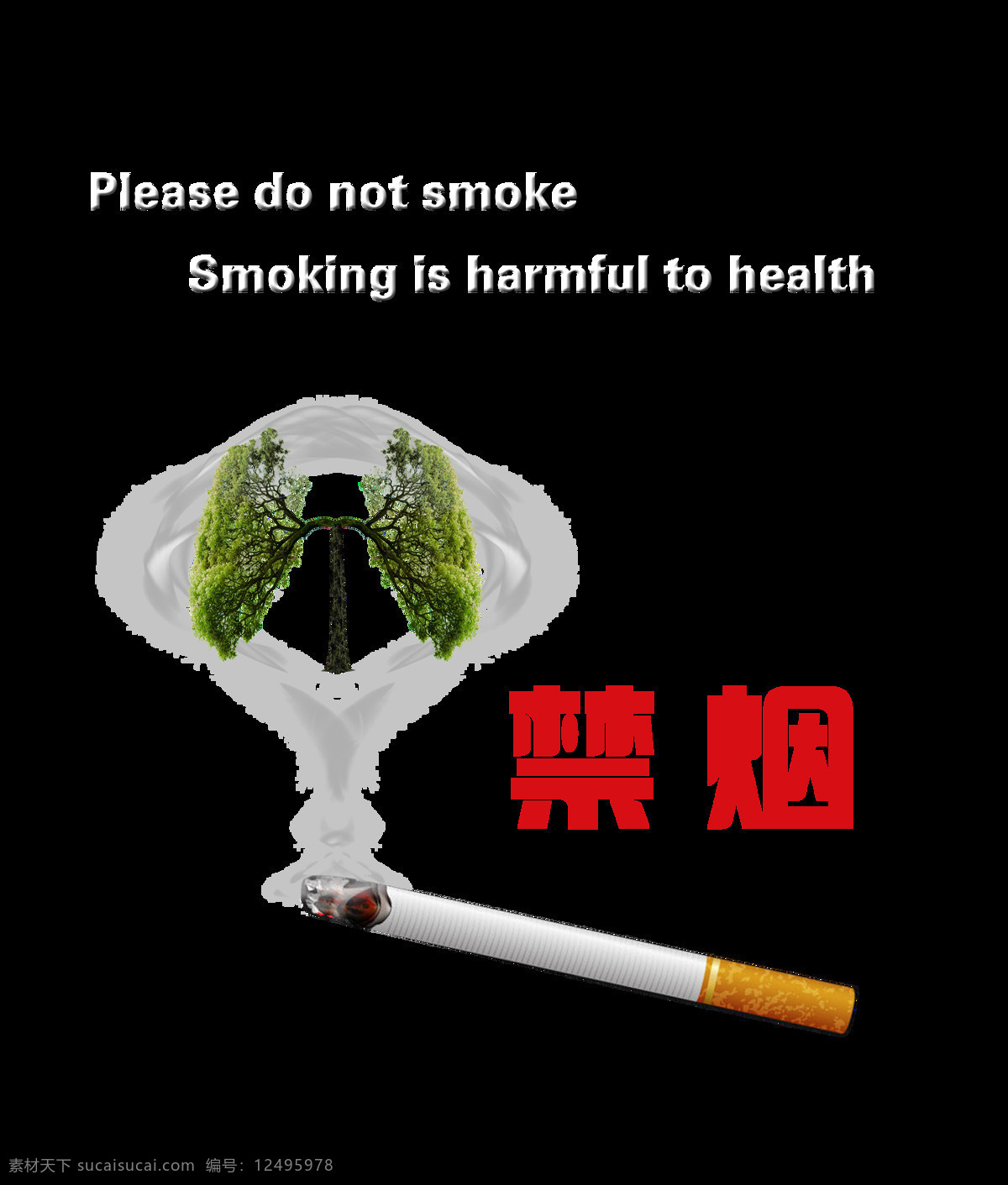 禁烟 戒烟 吸烟 有害 健康 保护 肺部 艺术 字 字体 广告 元素 禁烟戒烟 吸烟有害健康 保护肺部 警告 艺术字 海报