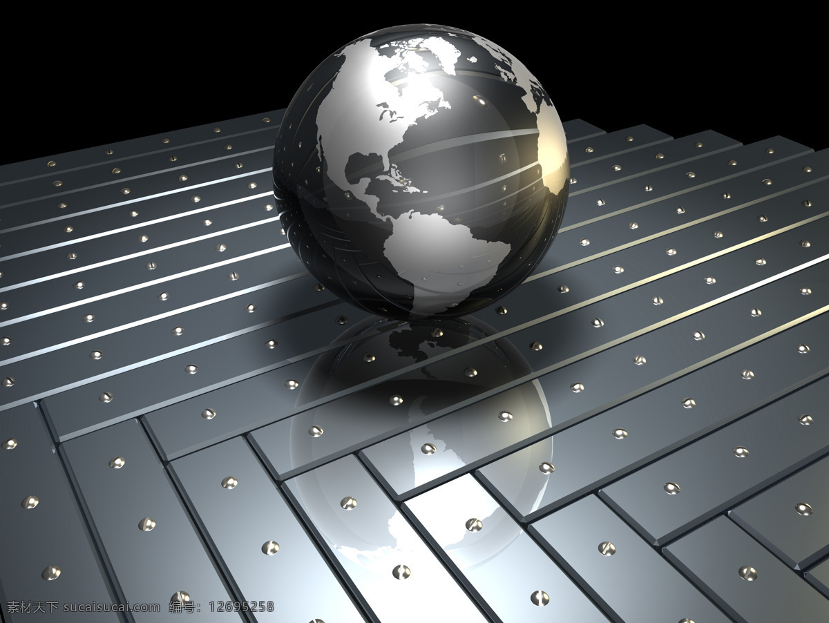 水晶球 金属 板 地球模型 金属板 金属质感 铝合金 球形 地球仪 立体 三维 3d 背景素材 高清图片 其他类别 生活百科