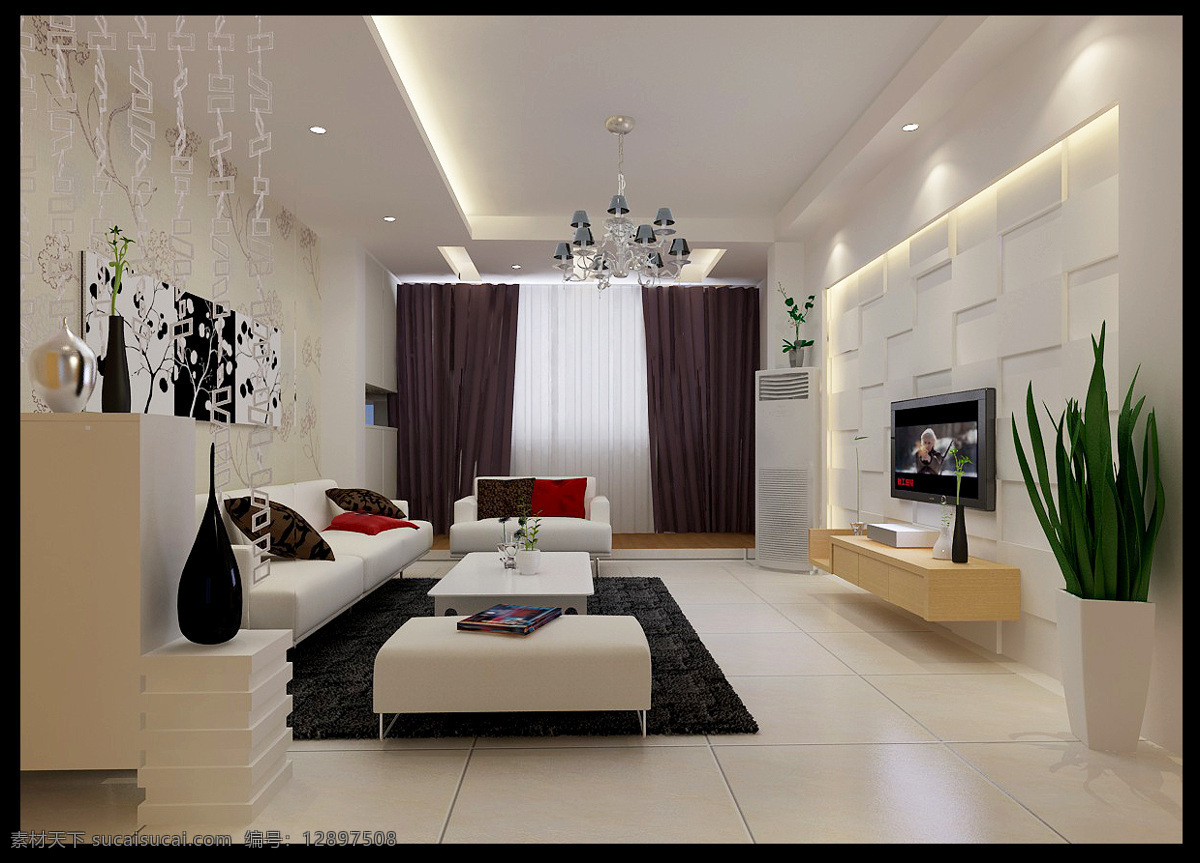 室内 客厅 3d效果 电视墙 环境设计 沙发背景墙 室内客厅 室内设计 vr渲染 装饰素材