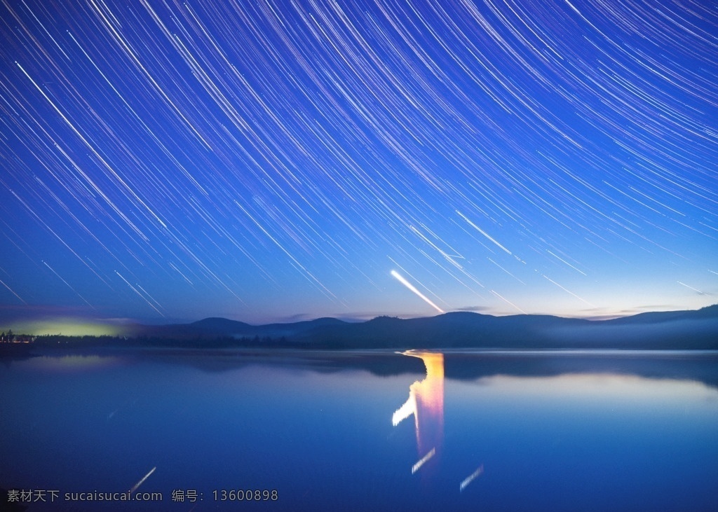杜鹃湖星轨 星轨 延时 星空 湖泊 银河 自然景观 tiff