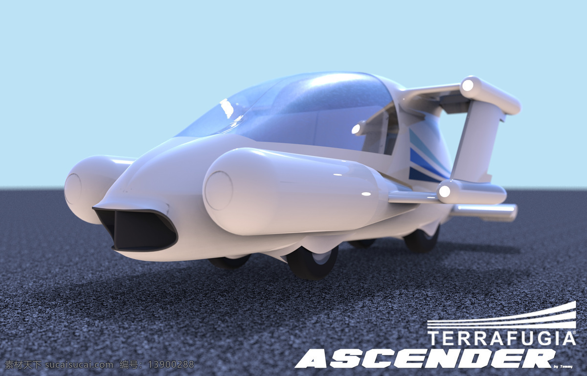 ascender 汤米 tfx1 车 飞行 terrafugia pdxeffects 缪勒 3d模型素材 建筑模型