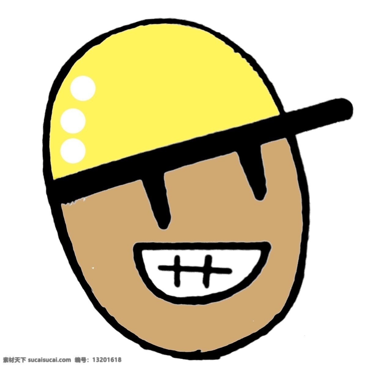 坏 笑 圆形 表情 包 坏笑 开心 黄色