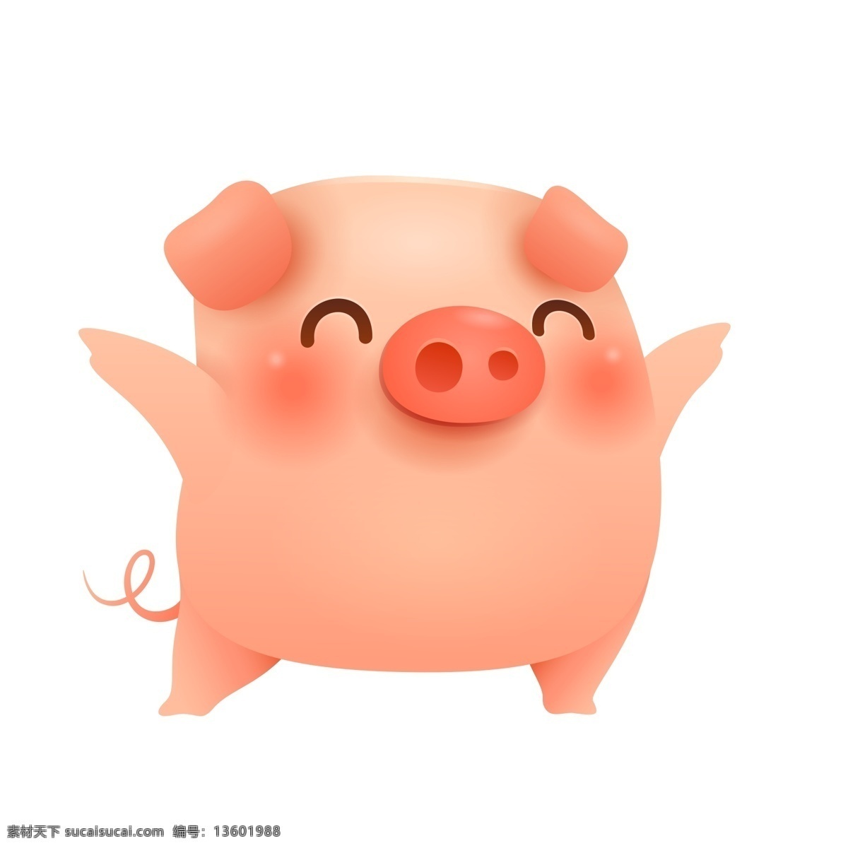 2019 猪年 猪 形象 元素 小猪 可爱 设计元素 简约 创意元素 新年 猪年元素 手绘图案 元素设计 psd元素