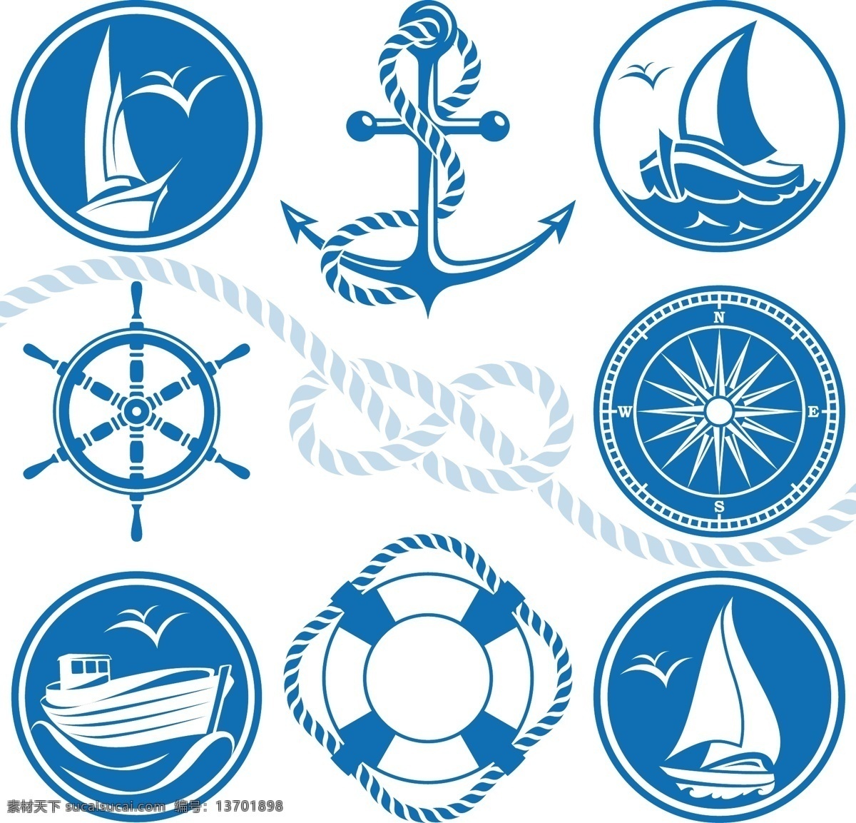 轮船标志 航海 航海标志 海标 logo设计