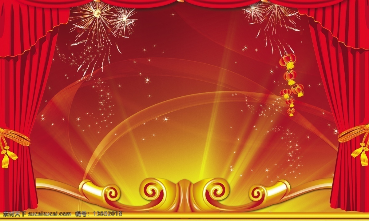 红色中国 喜庆 新春 节日 背景 春字 灯笼 狗 红色背景 桃花 祥云 新年 新年背景 烟花 中国风