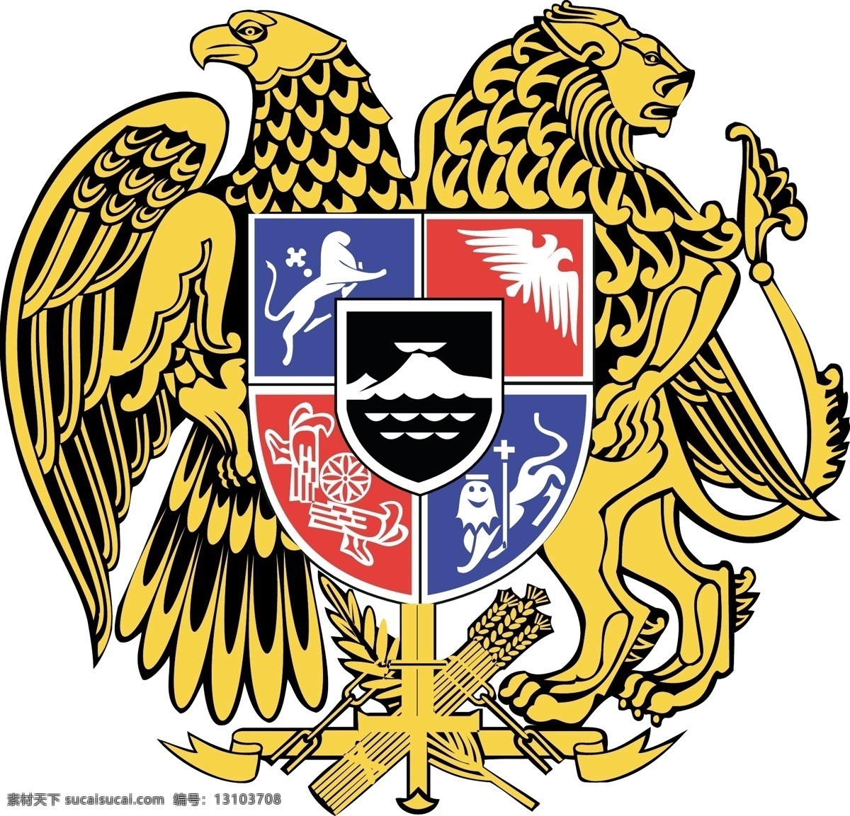 亚美尼亚 国徽 图案 免费 标志 psd源文件 logo设计