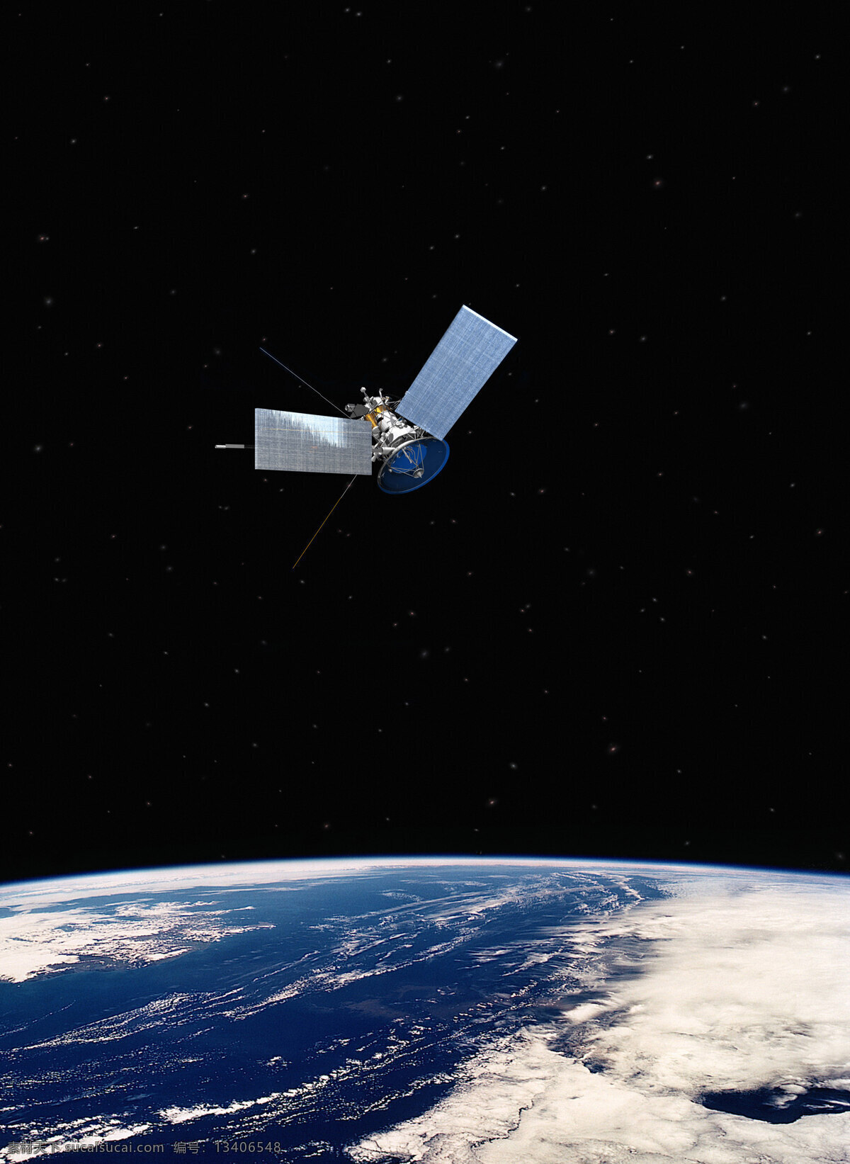太空 中 卫星 科学研究 宇宙 太空飞船 地球 星空 科技图片 现代科技