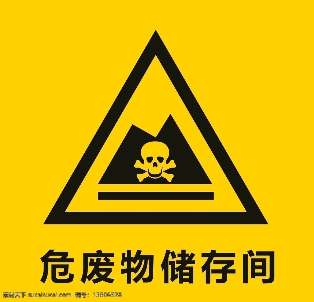 危废物储存间 危废物 储存间 危废标志 危废图标 标牌 警示牌 黄色标牌 场所 贮存 宣传单 画册 展架