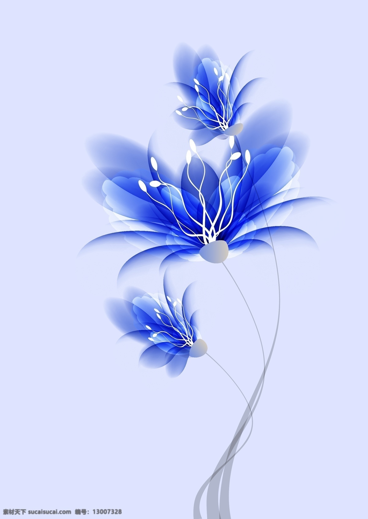 唯美矢量花朵 平面设计素材 创意设计 唯美花朵 平面设计