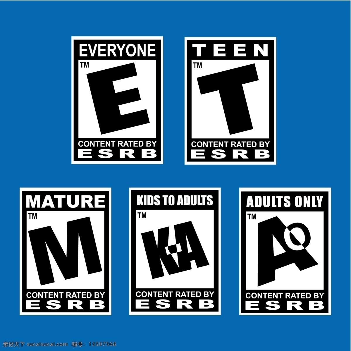 esrb 载体 eps向量 向量esrb 矢量 标志 黑色