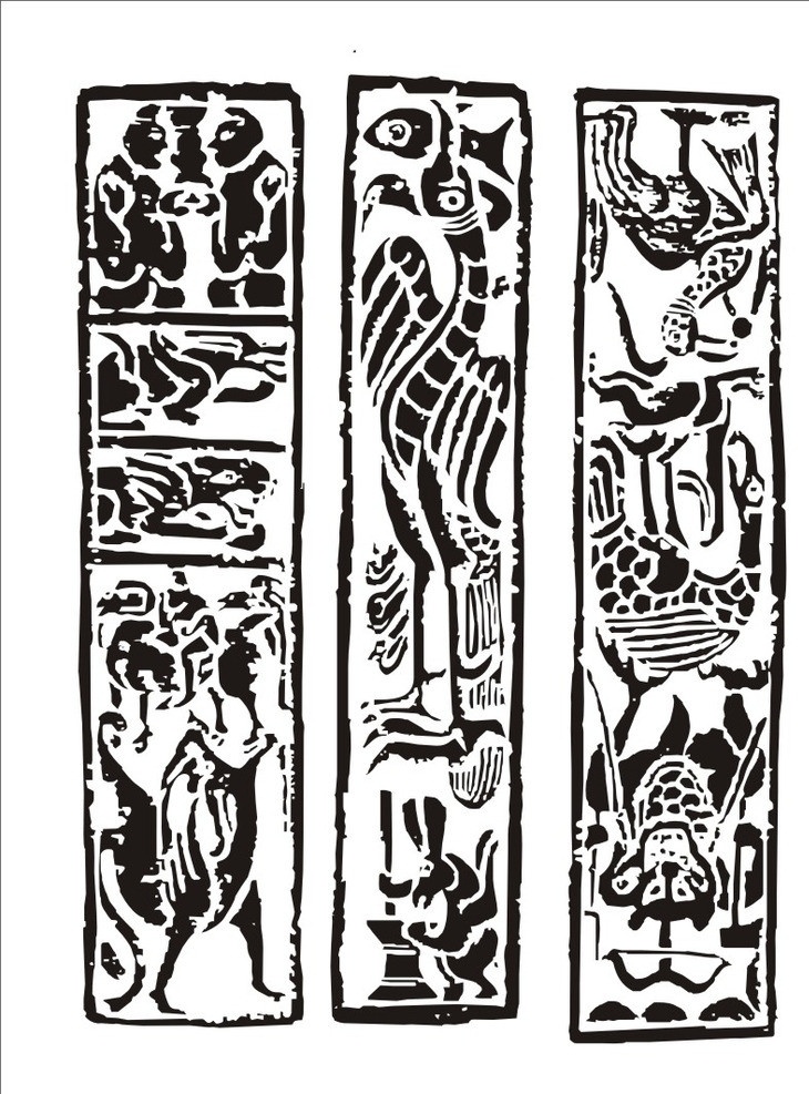 汉代 画像石 鸟 纹 鸟文 古代鸟文 画像石鸟纹 条形 传统图案 传统纹样 古代素材 吉祥图案 底纹 矢量 中国传统素材 传统文化 文化艺术