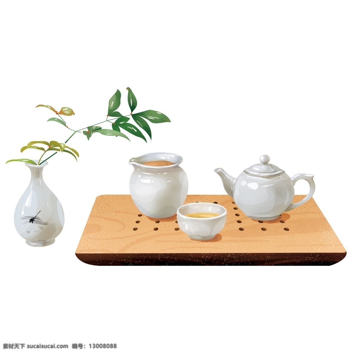 中国 风 茶叶 茶杯 免 抠 元素 透明素材 简约 卡通 装饰元素 免扣素材