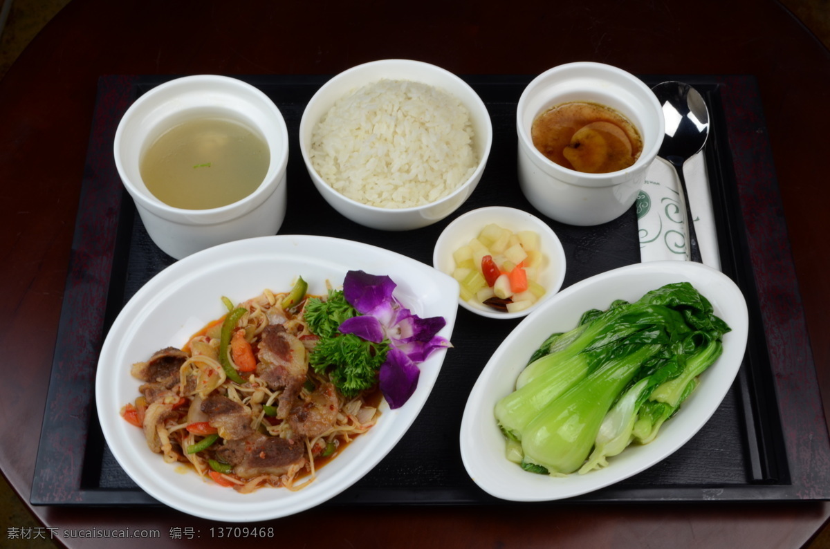 肥牛套餐 肥牛 套餐 青菜 米饭 汤 小菜 西餐美食 餐饮美食