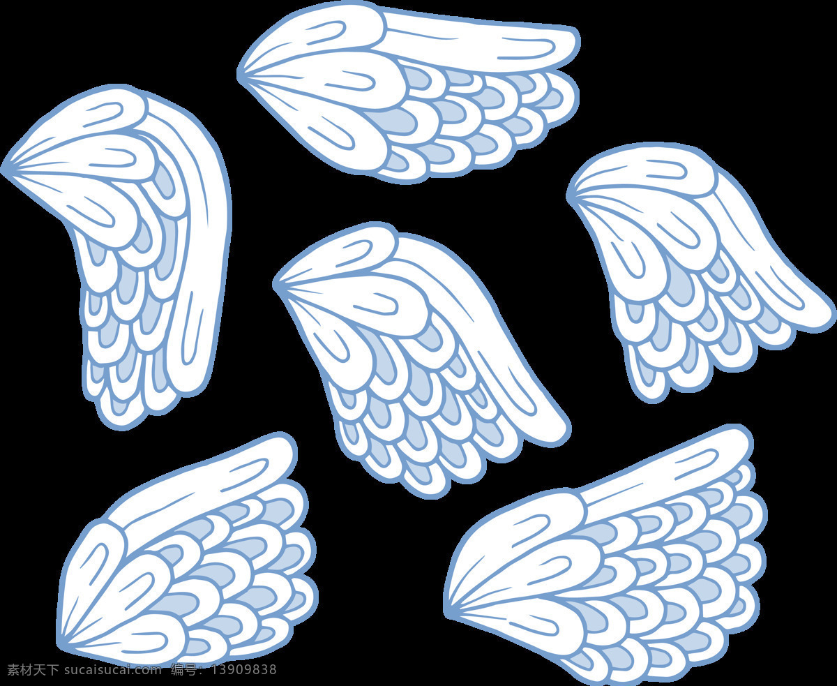 卡通 风格 可爱 翅膀 免 抠 透明 图 层 手绘翅膀 翅膀元素 小 天使 卡通翅膀 翅膀图片素材 纹身图案 翅膀素材 手绘翅膀图片
