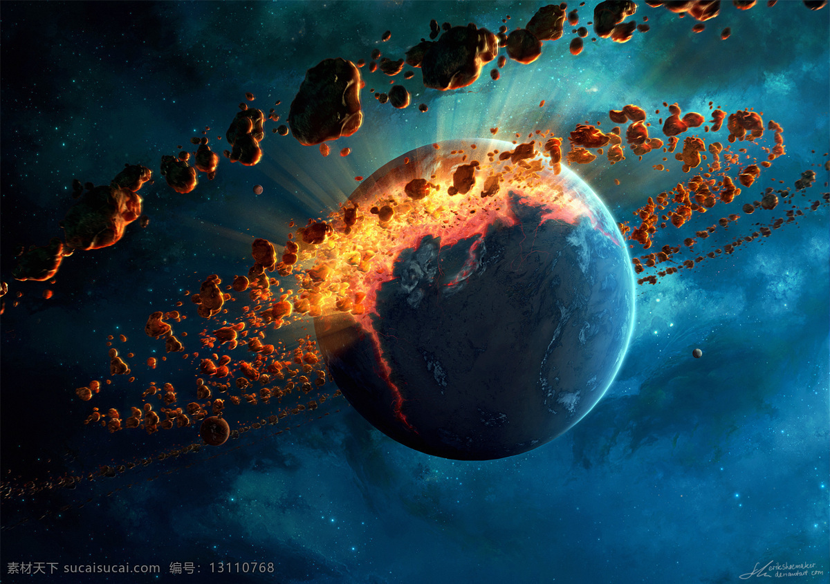 魔幻星球 星球 行星环 魔幻 天空 爆炸 自然景观 自然风光