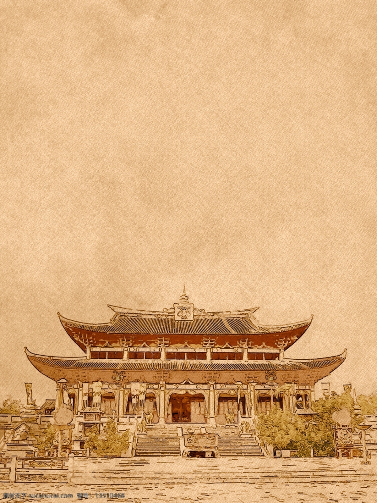 中国 风 手绘 风格 宫廷 古建筑 背景 中国风 建筑 工笔画 古风 唐代 战国 三国 宋代 宋朝 唐朝