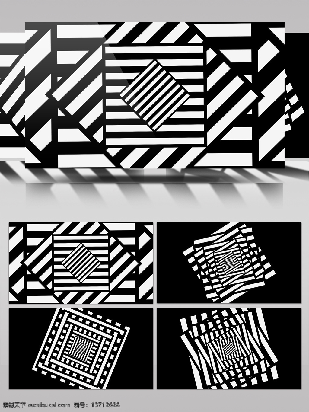 简约 方格 黑白 方块 视频 高清视频素材 视频素材 动态视频素材 几何 形状