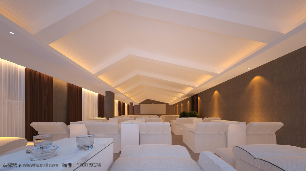 浴场休息室 室内 床 浴场 休息室 靠背 天花 3d作品 3d设计