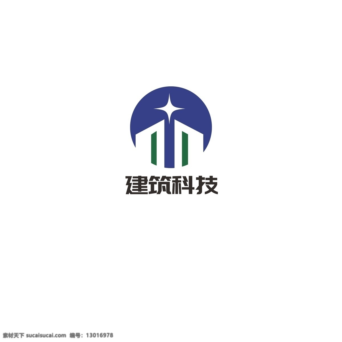 建筑 科技 logo 楼房 简约 星光 字母m 现代