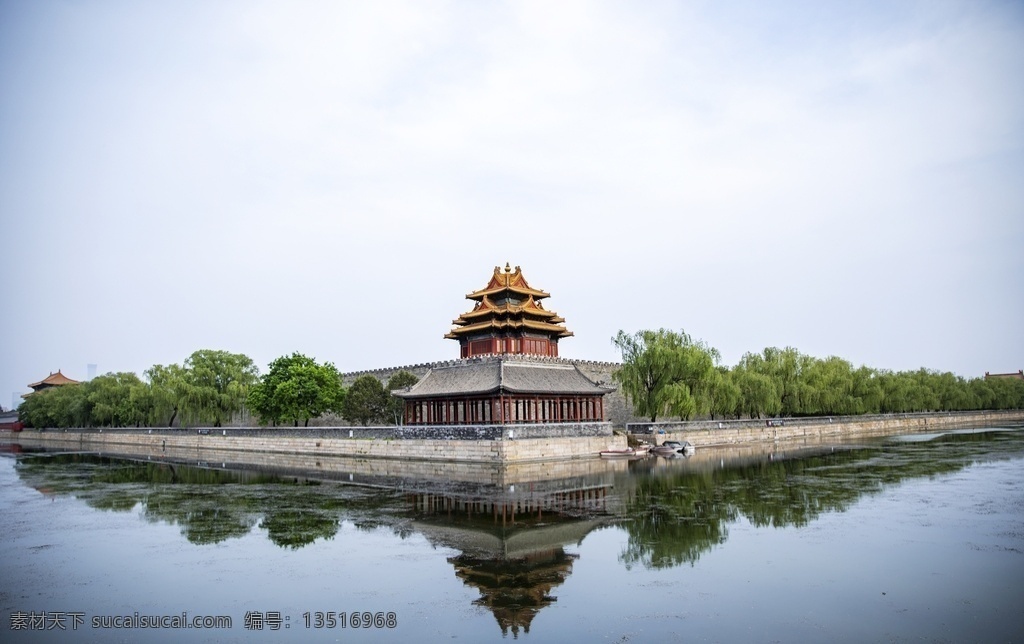 护城河 美景 天空 古城墙 建筑 建筑景观 自然景观 风景名胜
