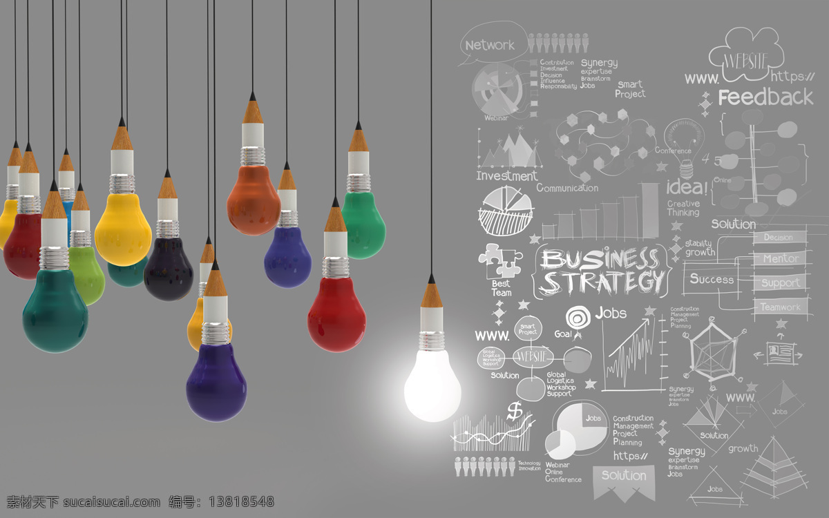好 点子 商业战略 创意 图表 灯泡 点亮 想法 商业创意 背景 现代商务 商务金融