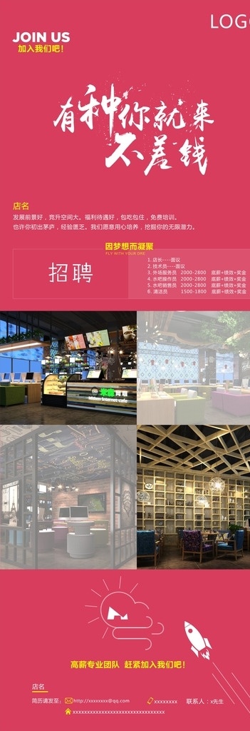 招聘写真 招聘海报 招聘展架 招聘职位 网咖招聘 设计员招聘