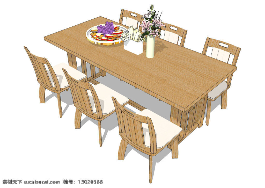 棕色 家具 柜子 su 模型 综合 效果图 木制 桌椅 3d模型 家居效果图 深棕色 模型效果图 组合模型