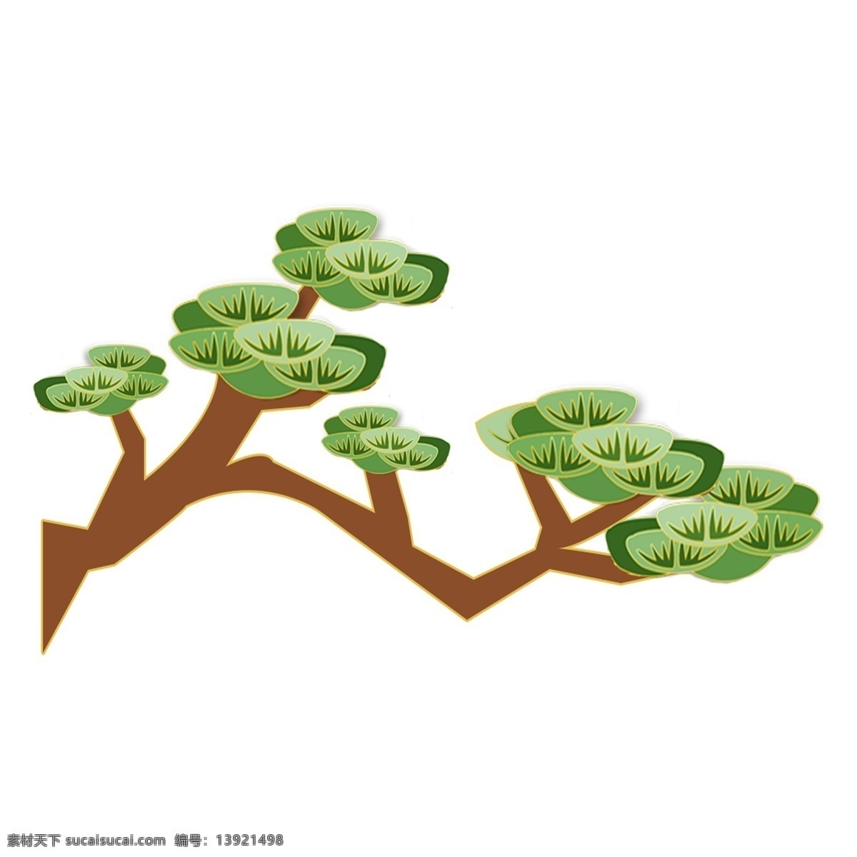 手绘 树枝 卡通 透明 树木 免扣素材 透明素材 卡通素材 可爱 植物