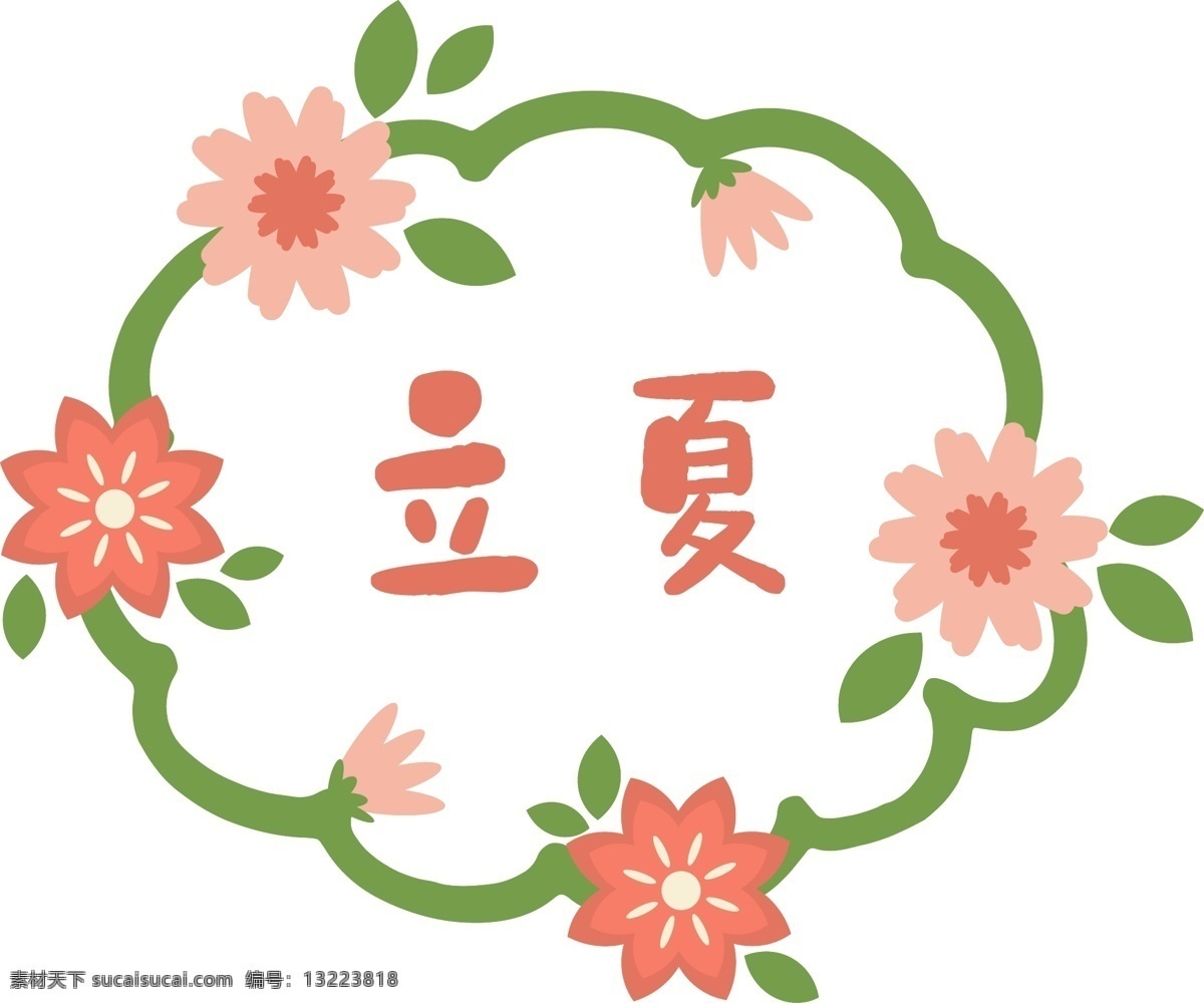 小清新边框 立夏 花朵