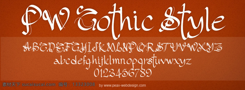 pw 哥特 风格 字体 adobe postscript ttf 哥特式 peax 网页设计 peaxwebdesign pwgothicstyle style otf truetype opentype 后记 eot 光学传递函数 psd源文件 艺术字