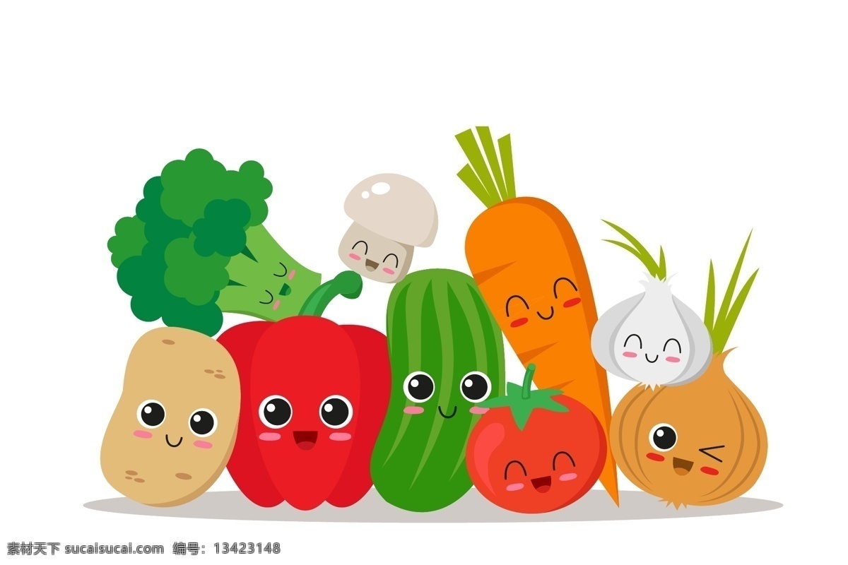 卡通蔬菜 蔬菜 美食 蔬菜素材 蔬菜水果 新鲜蔬菜 绿色蔬菜 蔬菜表情 可爱 食品蔬菜水果