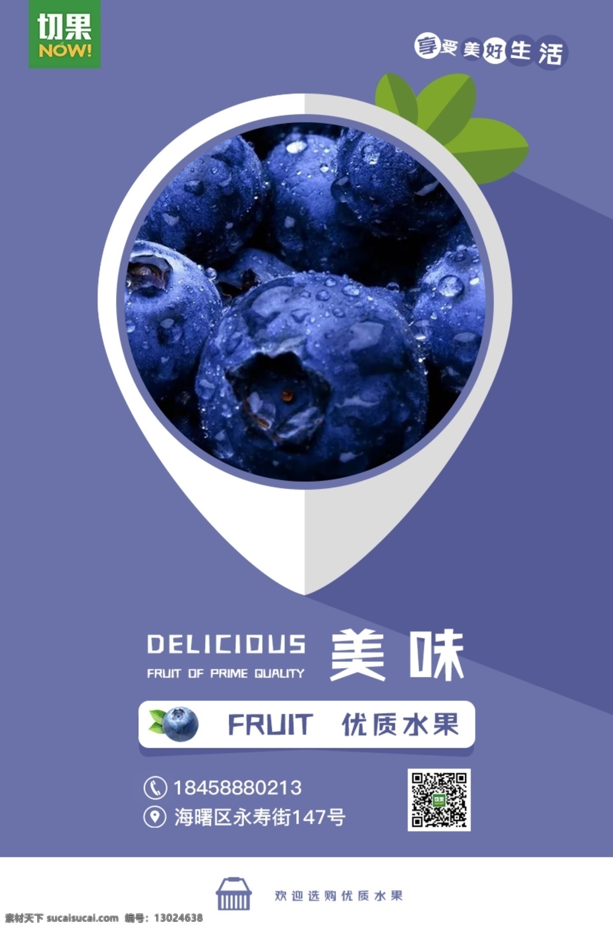 蓝莓海报 蓝莓 水果 新鲜 美味 健康