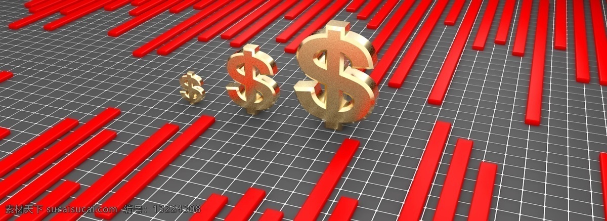 金融 理财 商业 红色 上涨 美元 符号 背景 红色上涨 金融理财 金融商业