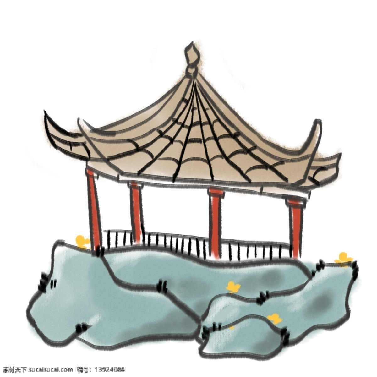 亭子建筑装饰 装饰 建筑 亭子