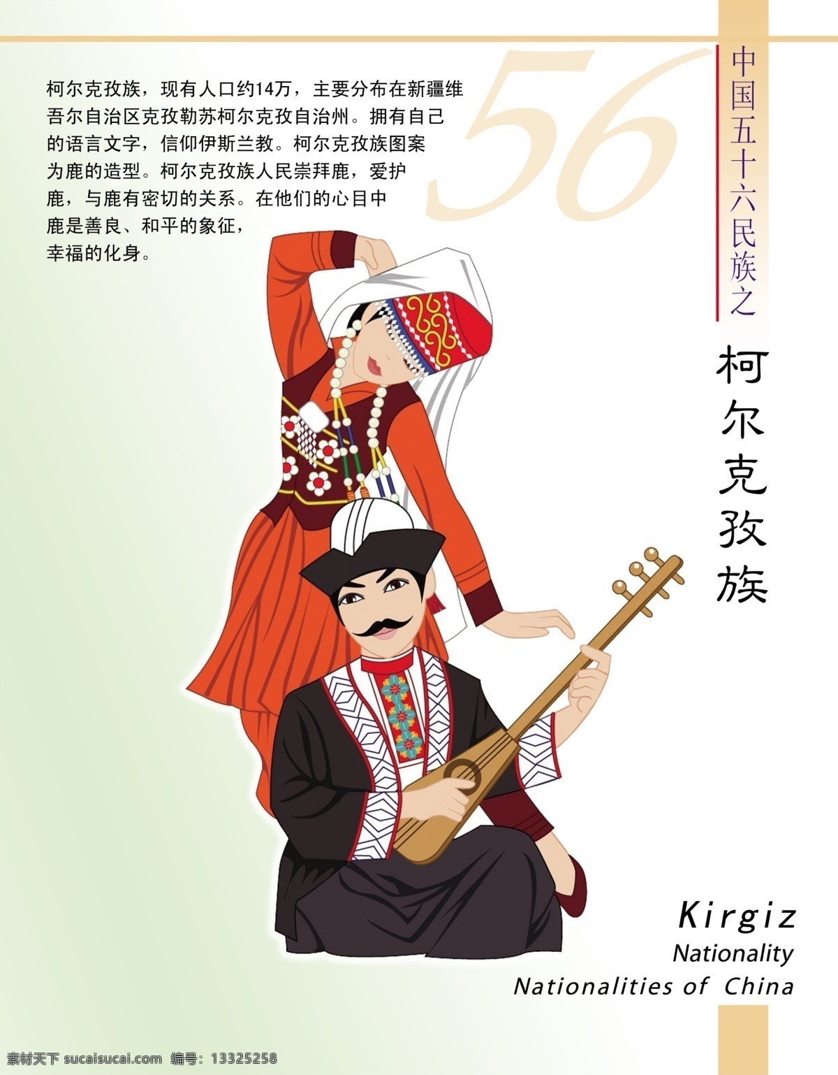 56个民族 柯尔克孜族 民族文字介绍 分层 源文件库
