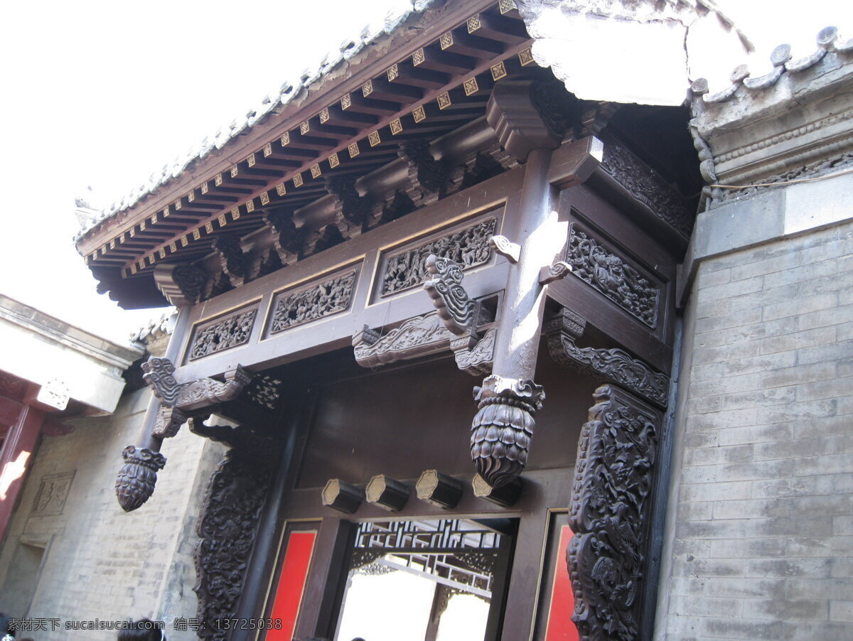 垂花门 园林建筑 天津 石家大院 建筑 建筑园林