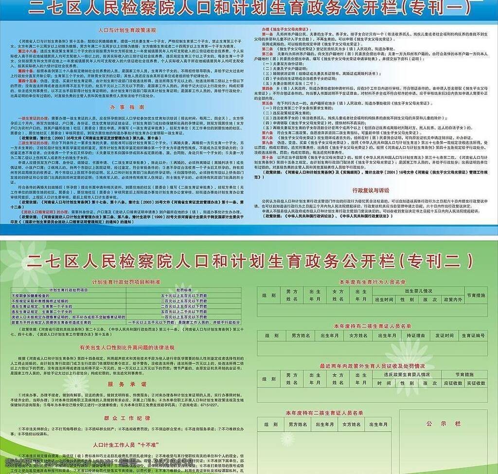 计生 版面 表格 计生宣传 矢量图库 展板模板 政务公开栏 专刊 计生版面 二七区检察院 其他展板设计