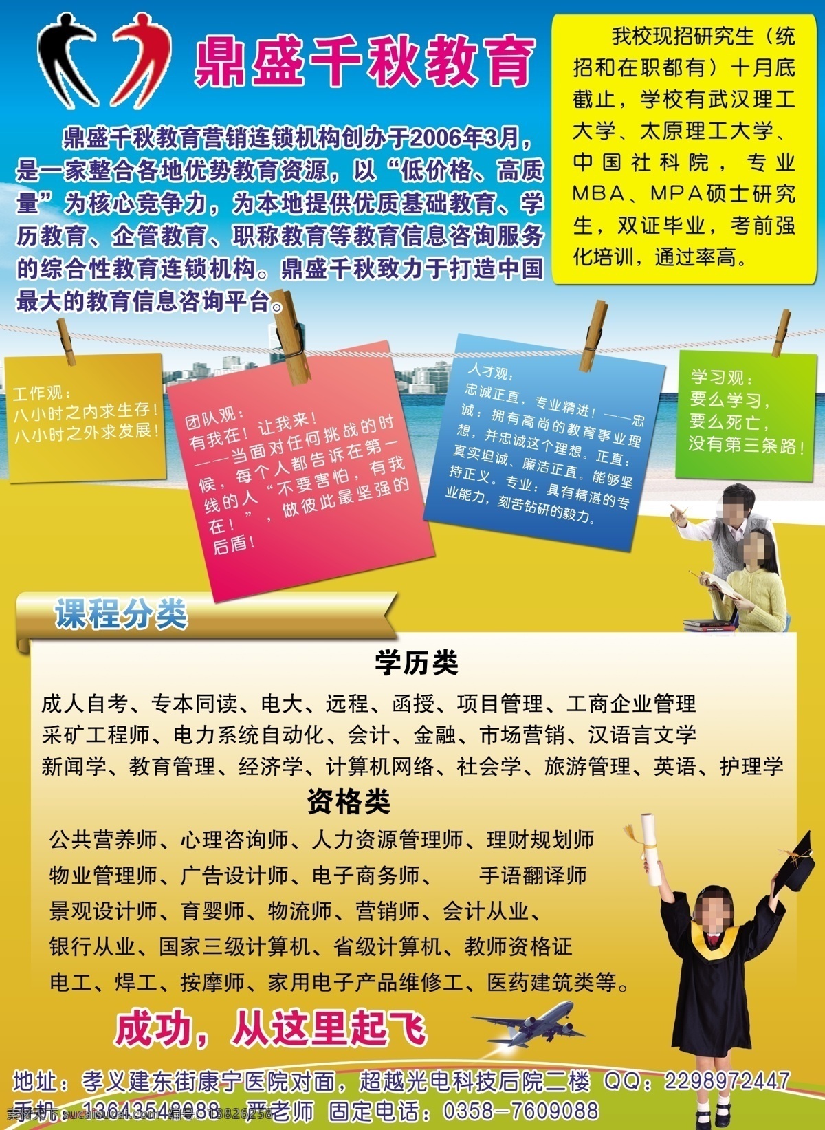 教育 分层 会计 教育培训 教育素材下载 市场营销 源文件 教育模板下载 成人自考 函授 海报 企业文化海报