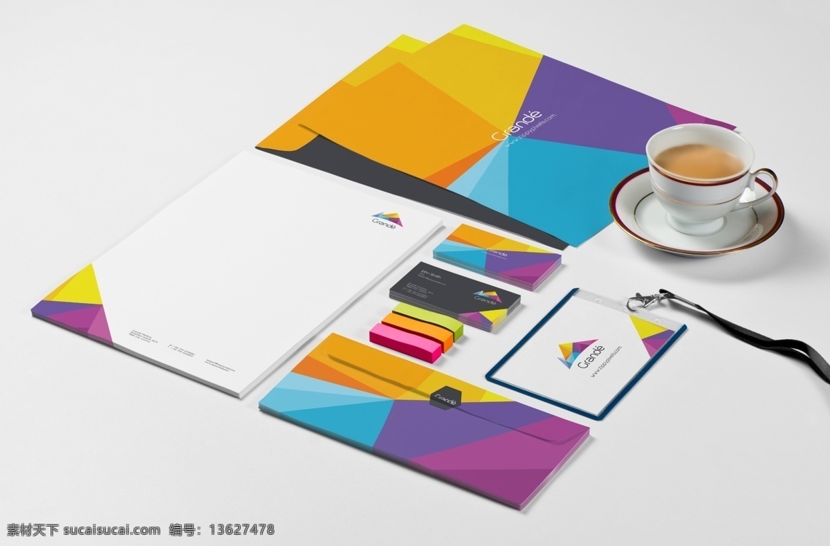 信纸 封面 彩色 vi 样机 矢量 咖啡 桌面 高端 简约 效果图