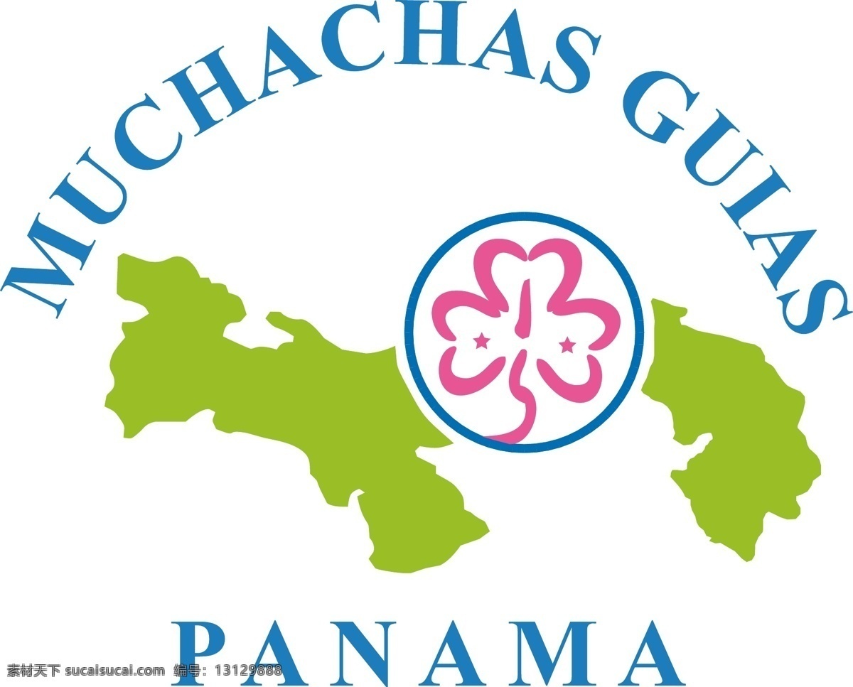 免费 muchachas guias 巴拿马 标志 标识 白色