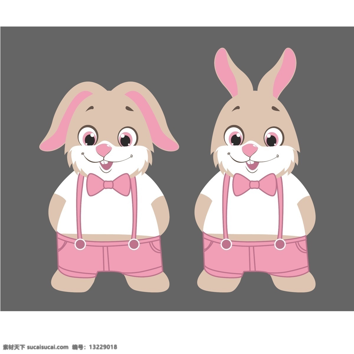 可爱兔子图片 可爱 折耳兔 粉色兔子 背带裤兔子 蝴蝶结兔子 动漫动画 风景漫画