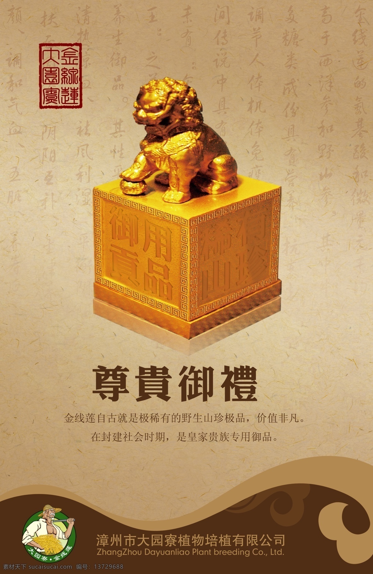 金线莲海报 金线莲 炖品 海报 中式 古典 养生 印章 精品 底纹