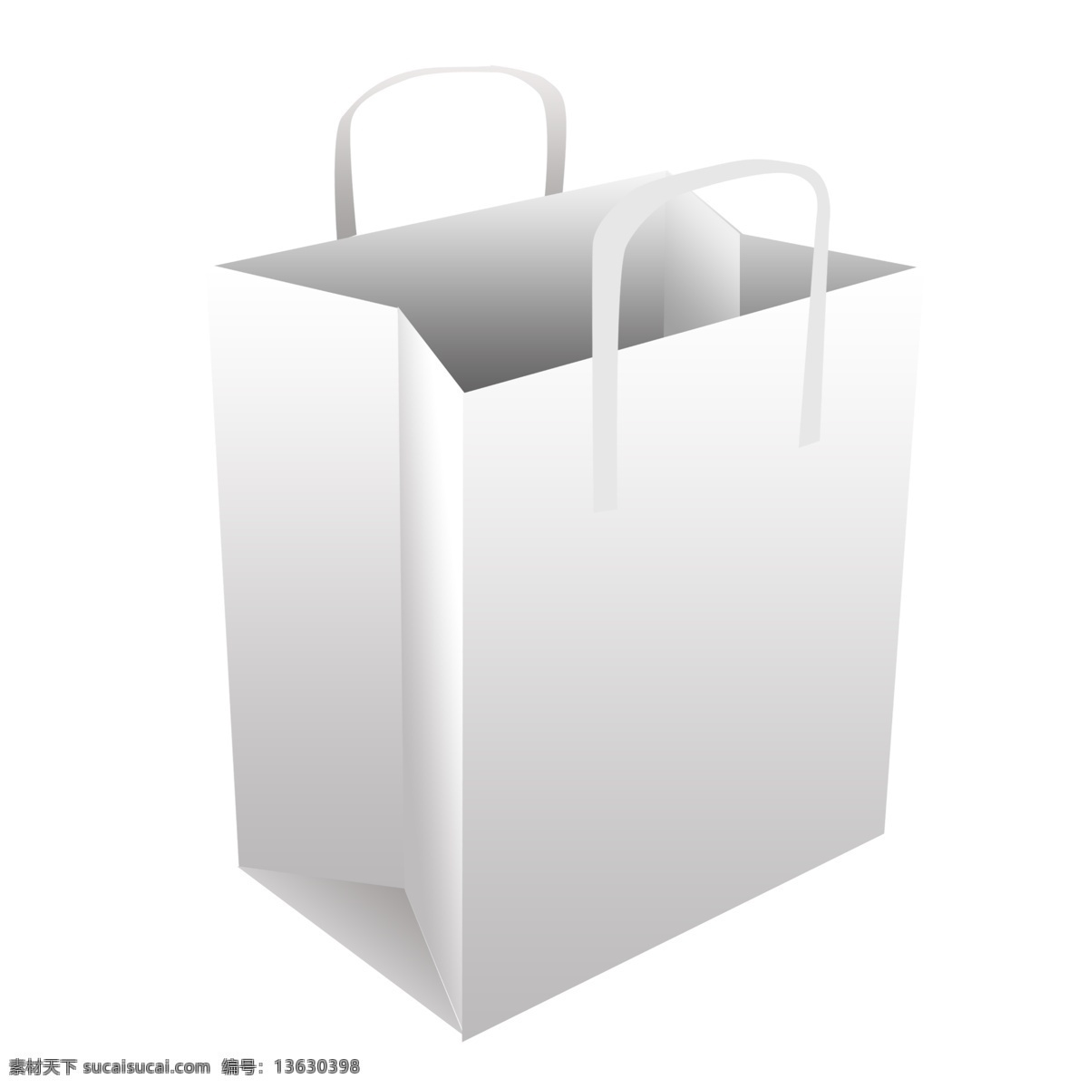 白色 贴图 手提 包装袋 白色包装袋 手提包装袋 环保包装袋 包装袋模型 立体袋子 简约袋子 纸质包装设计