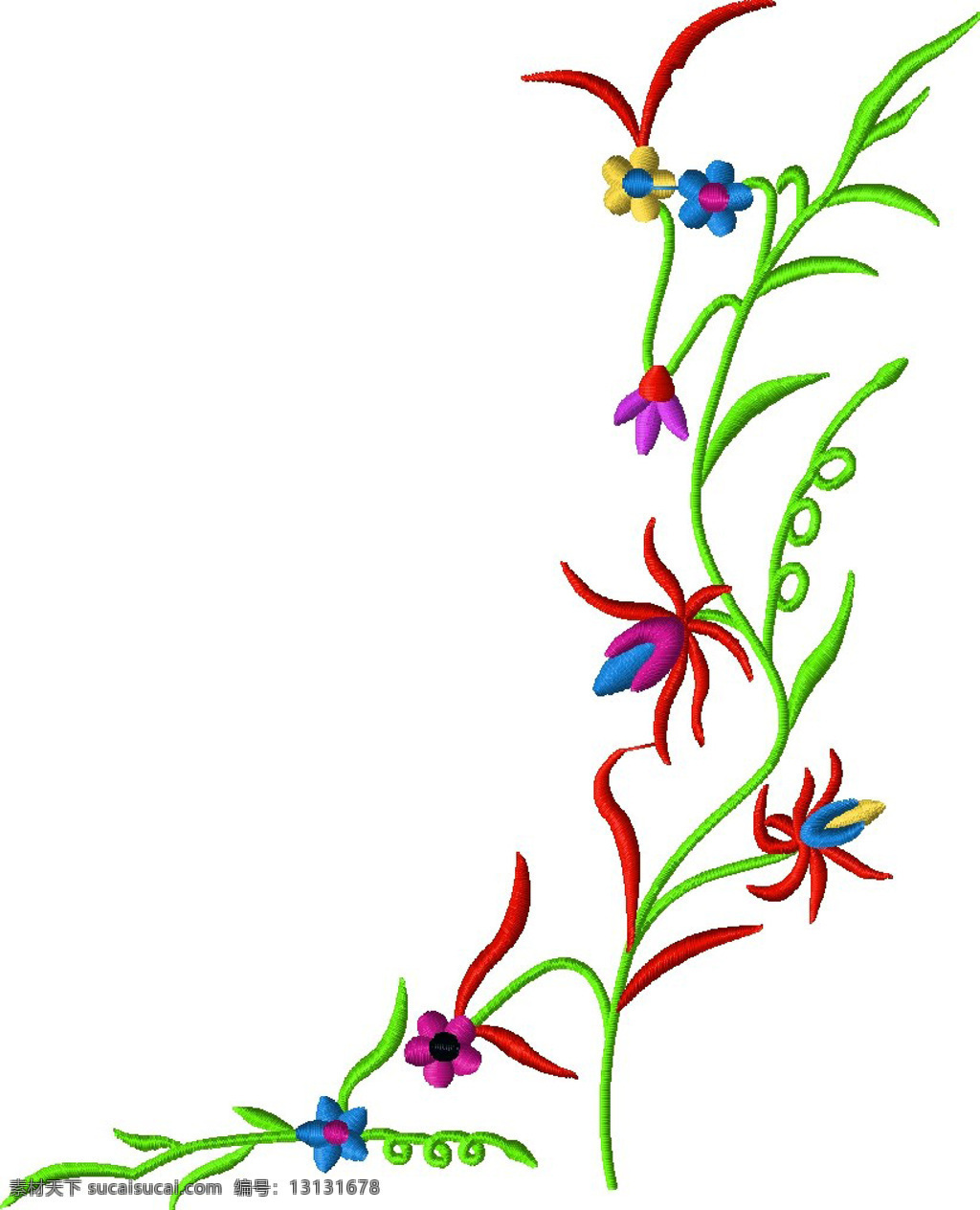 绣花免费下载 服装图案 花 色彩 绣花 叶子 植物 面料图库 服装设计 图案花型