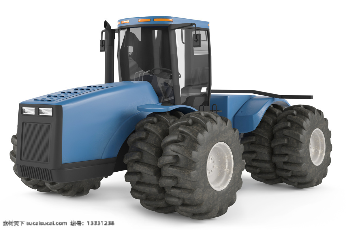 蓝色 农用 拖拉机 农用机器 农用车 农用工具 农业科技 现代科技 农业生产
