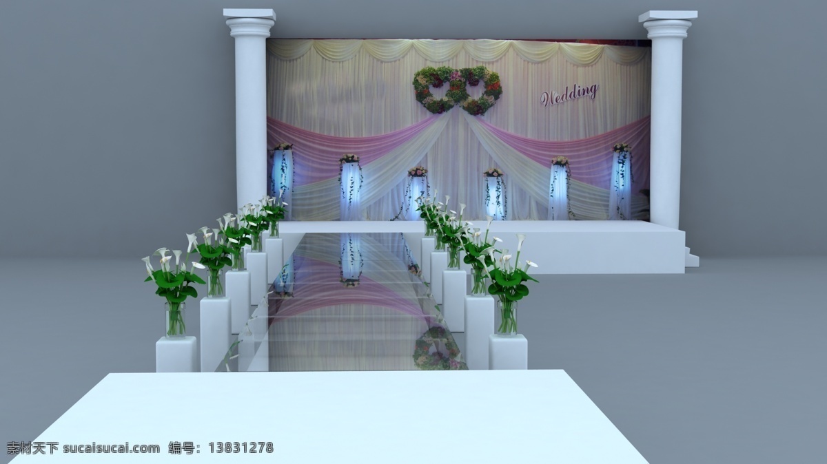 t台 布景 场景 底图 环境设计 婚礼 婚礼舞台 婚庆 舞台 设计素材 模板下载 场布 西式 唯美 玻璃舞台 罗马柱 路引 舞美设计 psd源文件 婚纱 儿童 写真 相册 模板