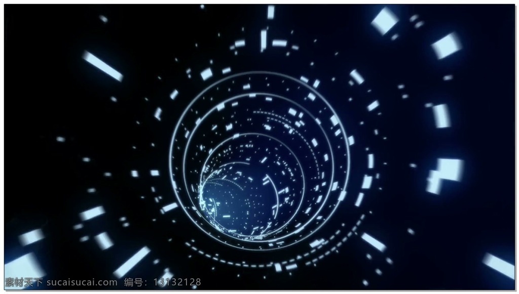 深蓝色 虫 洞 穿梭 视频 虫洞 宇宙 白光 动态素材 视频动态素材