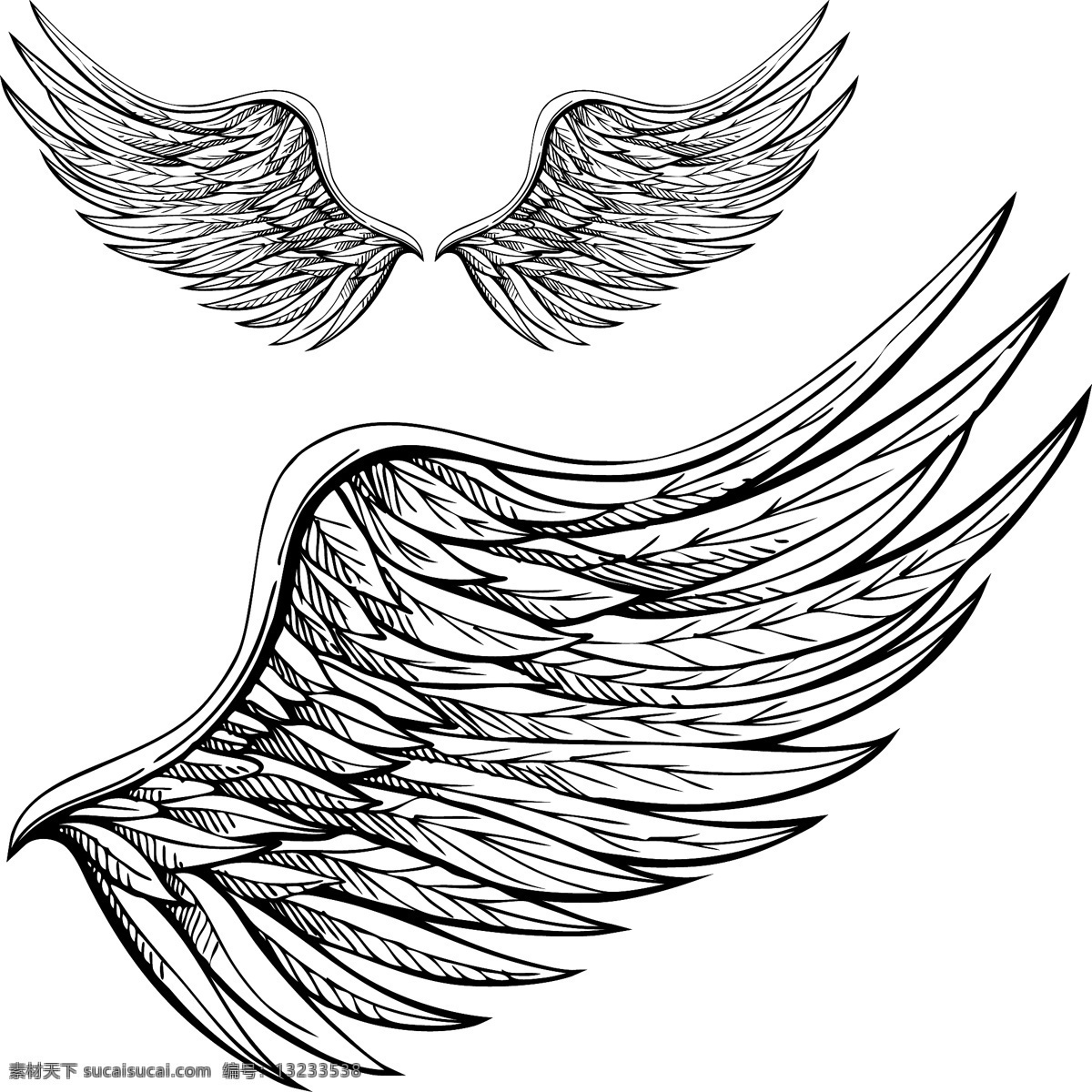 翅膀 天使翅膀 翅膀设计 wing 恶魔翅膀 宗教 基督教 纹身图案 卡通设计 艺术设计 西方宗教 翅膀矢量 矢量