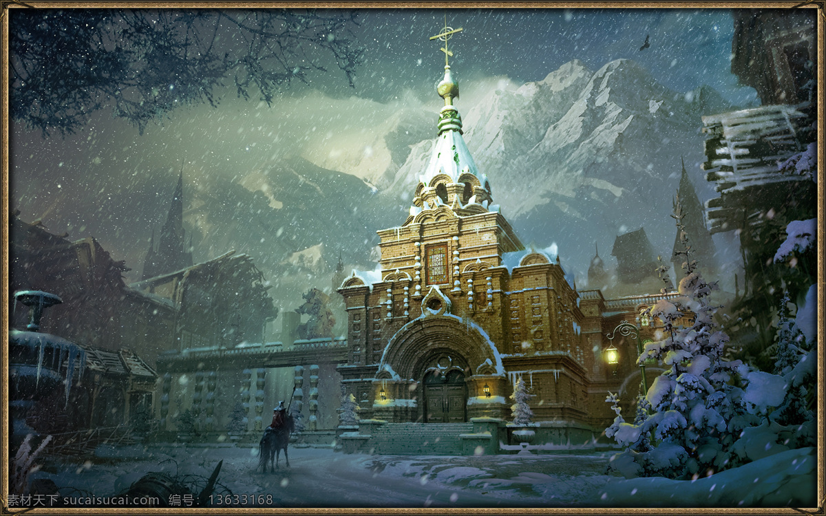 场景 城堡 动漫动画 风景漫画 雪景 游戏 动漫 图 设计素材 模板下载 动漫场景图 卡通 可爱